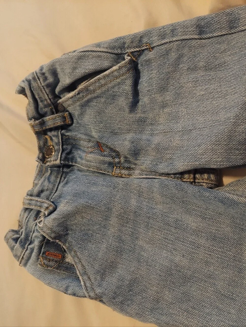 Genuine Kids OshKosh Baby Jeans Lot of 2 Size 12 Months Blue Denim Elastic Waist